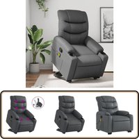 Massagesessel mit Aufstehhilfe Grau Kunstleder - Massage Sessel - Elektrischer Lift - Relaxsessel - Fernsehsessel - Ergonomisch Massagesessel mit Aufstehhilfe Grau Kunstleder - Massage Sessel - Elektrischer Lift - Relaxsessel - Fernsehsessel - Ergonomisch von VIDAXL