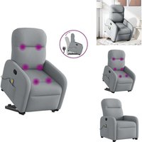 Massagesessel mit Aufstehhilfe Hellgrau Stoff - Massagesessel Mit Aufstehhilfe - Massagesessel - Relaxsessel - Sessel Massagesessel mit Aufstehhilfe Hellgrau Stoff - Massagesessel Mit Aufstehhilfe - Massagesessel - Relaxsessel - Sessel von VIDAXL