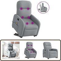 Massagesessel mit Aufstehhilfe Hellgrau Stoff - Vidaxl Massagesessel mit Aufstehhilfe Hellgrau Stoff - Vidaxl von VIDAXL