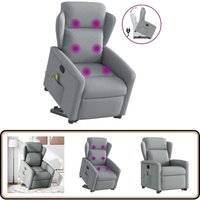Massagesessel mit Aufstehhilfe Hellgrau Stoff - Vidaxl Massagesessel mit Aufstehhilfe Hellgrau Stoff - Vidaxl von VIDAXL