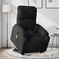 Vidaxl - Massagesessel mit Aufstehhilfe Schwarz Mikrofasergewebe von VIDAXL
