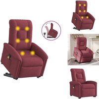 Massagesessel mit Aufstehhilfe Weinrot Stoff - Massagesessel Mit Aufstehhilfe - Massagesessel - Relaxsessel - Sessel Massagesessel mit Aufstehhilfe Weinrot Stoff - Massagesessel Mit Aufstehhilfe - Massagesessel - Relaxsessel - Sessel von VIDAXL