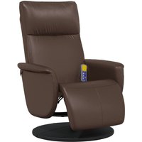 Massagesessel mit Fußteil Braun Kunstleder Vidaxl von VIDAXL