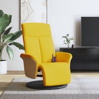 Vidaxl - Massagesessel mit Fußteil Hellgelb Stoff 76688 von VIDAXL