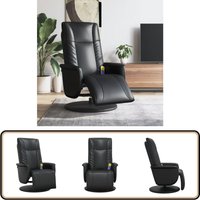 Massagesessel mit Fußteil Schwarz Kunstleder - Massage Stuhl - Sessel Mit Massage - Entspannungsstuhl - Luxus Sessel - Ecksofa Massagesessel mit Fußteil Schwarz Kunstleder - Massage Stuhl - Sessel Mit Massage - Entspannungsstuhl - Luxus Sessel - Ecksofa von VIDAXL
