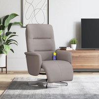 Vidaxl - Massagesessel mit Fußteil Taupe Stoff von VIDAXL