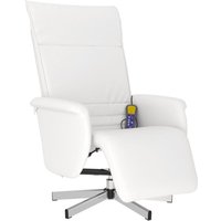Massagesessel mit Fußteil Weiß Kunstleder Vidaxl Massagesessel mit Fußteil Weiß Kunstleder Vidaxl von VIDAXL