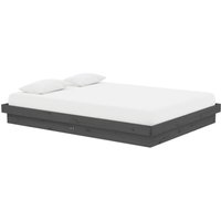 Massivholzbett Grau 140x190 cm Vidaxl von VIDAXL