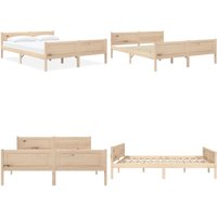 Massivholzbett Kiefer 160x200 cm - Holzbettrahmen - Kiefernbett - Doppelbett - Bettkasten - Lattenrost - Home & Living Massivholzbett Kiefer 160x200 cm - Holzbettrahmen - Kiefernbett - Doppelbett - Bettkasten - Lattenrost - Home & Living von VIDAXL