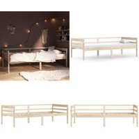 Massivholzbett Kiefer 90x200 cm - Holzbettrahmen - Kiefernbett - Einzelbett - Bettgestell - Schlafzimmereinrichtung - Home & Living von VIDAXL