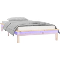 Vidaxl - Massivholzbett mit LEDs 75x190 cm von VIDAXL