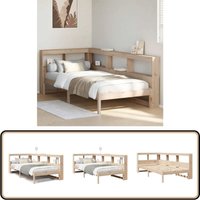 Massivholzbett mit Regal ohne Matratze 100x200 cm Kiefer - Vidaxl Massivholzbett mit Regal ohne Matratze 100x200 cm Kiefer - Vidaxl von VIDAXL