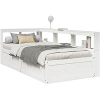 Massivholzbett mit Regal ohne Matratze Weiß 75x190 cm Kiefer Vidaxl Massivholzbett mit Regal ohne Matratze Weiß 75x190 cm Kiefer Vidaxl von VIDAXL