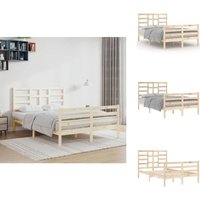Massivholzbett ohne Matratze 120x200 cm - Holzbett - Massivholzbette - Kiefernholzbett - Doppelbett - Bettgestell Massivholzbett ohne Matratze 120x200 cm - Holzbett - Massivholzbette - Kiefernholzbett - Doppelbett - Bettgestell von VIDAXL