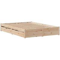 Vidaxl - Massivholzbett ohne Matratze 120x200 cm Kiefernholz von VIDAXL