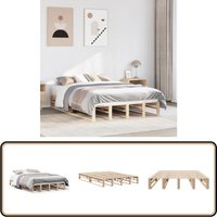Massivholzbett ohne Matratze 135x190 cm Kiefernholz - Vidaxl Massivholzbett ohne Matratze 135x190 cm Kiefernholz - Vidaxl von VIDAXL