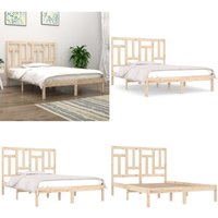 Vidaxl - Massivholzbett ohne Matratze 200x200 cm Kiefer - Holzbett - Kiefernholzbett - Doppelbett - Massives Holzbett - Bettgestell - Home & Living Vidaxl - Massivholzbett ohne Matratze 200x200 cm Kiefer - Holzbett - Kiefernholzbett - Doppelbett - Massives Holzbett - Bettgestell - Home & Living von VIDAXL