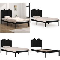 Massivholzbett ohne Matratze Schwarz - Massivholzbette - Kiefernbett - Doppelbett - Einzelbett - Kleines Bett - Home & Living Massivholzbett ohne Matratze Schwarz - Massivholzbette - Kiefernbett - Doppelbett - Einzelbett - Kleines Bett - Home & Living von VIDAXL
