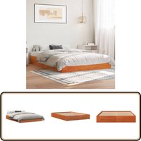 Massivholzbett ohne Matratze Wachsbraun 140x190 cm Kiefernholz - Holzbett - Kiefernholzbett - Massives Holzbett - Doppelbett - Bettrahmen Massivholzbett ohne Matratze Wachsbraun 140x190 cm Kiefernholz - Holzbett - Kiefernholzbett - Massives Holzbett - Doppelbett - Bettrahmen von VIDAXL
