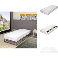 Matratze 80 x 200 cm 7 Zonen Taschenfedern 20 cm H3 - Federkernmatratze - Taschenfederkernmatratze - Matratze 80x200 - Matratze Weiß - H3 Härte von VIDAXL