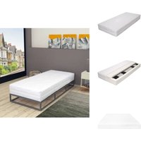 Matratze 90 x 200 cm 7 Zonen Taschenfedern 20 cm H3 - Taschenfedermatratze - Federkernmatratze - Matratze 90x200 - Matratze Weiß - Matratze H3 Härte von VIDAXL