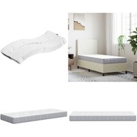 Matratze Taschenfederkern Mittel 70x200 cm - Taschenfederkernmatratze - Matratze 70x200 - Mittelhart - Matratze Weiß - Matratze Hellgrau - Home & Matratze Taschenfederkern Mittel 70x200 cm - Taschenfederkernmatratze - Matratze 70x200 - Mittelhart - Matratze Weiß - Matratze Hellgrau - Home & von VIDAXL