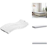 Matratze Taschenfederkern Mittel 70x200 cm - Taschenfederkernmatratze - Matratze 70x200 - Mittelhart - Matratze Weiß - Matratze Hellgrau Matratze Taschenfederkern Mittel 70x200 cm - Taschenfederkernmatratze - Matratze 70x200 - Mittelhart - Matratze Weiß - Matratze Hellgrau von VIDAXL