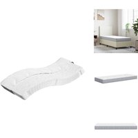 Vidaxl - Matratze Taschenfederkern Mittel 90x190 cm - Taschenfederkernmatratze - Matratze 90x190 - Mittelhart - Weiße Matratze - Hellgraue Matratze von VIDAXL