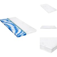 Matratzenauflagen - Living Matratzenauflage 90 x 200 cm Gelschaum 7 cm - Weiß von VIDAXL