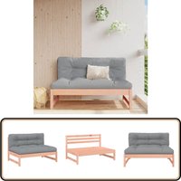 Mittelsofa 120x80 cm Massivholz Douglasie - Outdoor-Sofa - Gartenmöbel - Lounge Set - Douglasienholz - Gartenlounge von VIDAXL