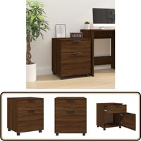 Mobiler Aktenschrank mit Rollen Braun Eichen-Optik 45x38x54 cm - Mobiler Aktschrannkasten - Holzschreibtisch - Büroorganisation Mobiler Aktenschrank mit Rollen Braun Eichen-Optik 45x38x54 cm - Mobiler Aktschrannkasten - Holzschreibtisch - Büroorganisation von VIDAXL