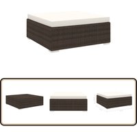 Modular-Fußhocker 1 Stk. + Auflagen Poly Rattan Braun - Gartenstuhl - Gartenmöbel - Poly Rattan - Aussenbereich - Wetterfest Modular-Fußhocker 1 Stk. + Auflagen Poly Rattan Braun - Gartenstuhl - Gartenmöbel - Poly Rattan - Aussenbereich - Wetterfest von VIDAXL
