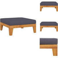 Modular-Fußhocker mit Dunkelgrauem Kissen Akazie Massivholz - Holzfußhocker - Gartenstuhl - Loungesessel - Outdoor Möbel - Akaciaschwarz Modular-Fußhocker mit Dunkelgrauem Kissen Akazie Massivholz - Holzfußhocker - Gartenstuhl - Loungesessel - Outdoor Möbel - Akaciaschwarz von VIDAXL