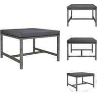 Modular-Fußhocker mit Kissen Grau Poly Rattan - Modularer Fußhocker - Gartenfußbank - Outdoor Möbel - Rattan Sessel - Balkon Deko Modular-Fußhocker mit Kissen Grau Poly Rattan - Modularer Fußhocker - Gartenfußbank - Outdoor Möbel - Rattan Sessel - Balkon Deko von VIDAXL
