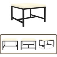 Vidaxl - Modular-Fußhocker mit Kissen Schwarz Poly Rattan - Modularer Fußhocker - Gartenfußbank - Outdoor Möbel - Rattan Sessel - Balkon Dekoration von VIDAXL