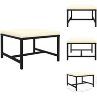 Modular-Fußhocker mit Kissen Schwarz Poly Rattan - Modularer Fußhocker - Gartenfußbank - Outdoor Möbel - Rattan Sessel - Balkon Dekoration Modular-Fußhocker mit Kissen Schwarz Poly Rattan - Modularer Fußhocker - Gartenfußbank - Outdoor Möbel - Rattan Sessel - Balkon Dekoration von VIDAXL