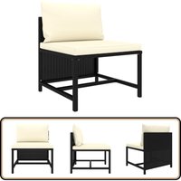 Modular-Mittelsofa mit Kissen Schwarz Poly Rattan - Gartensorgsofa - Modularsofa - Loungeset - Outdoor Möbel - Rattanmöbel Modular-Mittelsofa mit Kissen Schwarz Poly Rattan - Gartensorgsofa - Modularsofa - Loungeset - Outdoor Möbel - Rattanmöbel von VIDAXL