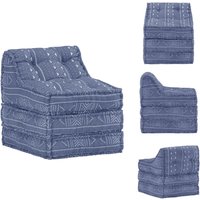 Modularer Pouf Indigo Stoff - Sitzsack - Modulares Sofa - Lounge Möbel - Wohnaccessoire - Couch Alternative Modularer Pouf Indigo Stoff - Sitzsack - Modulares Sofa - Lounge Möbel - Wohnaccessoire - Couch Alternative von VIDAXL