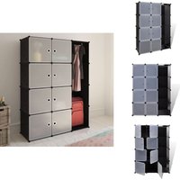 Modularer Schrank mit 9 Fächern 109x36,5x143cm Schwarz und Weiß - Modulares Regal - Garderobe - Schuhregal - Kleiderablage - Wohnzimmerorganisation Modularer Schrank mit 9 Fächern 109x36,5x143cm Schwarz und Weiß - Modulares Regal - Garderobe - Schuhregal - Kleiderablage - Wohnzimmerorganisation von VIDAXL