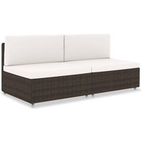 vidaXL Modulares 2-Sitzer-Sofa Poly Rattan Braun vidaXL Modulares 2-Sitzer-Sofa Poly Rattan Braun von VIDAXL