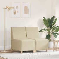 Modulares Armfreies Sofa 2 pcs Creme 55 x 74 x 82 cm Stoff vidaXL Modulares Armfreies Sofa 2 pcs Creme 55 x 74 x 82 cm Stoff vidaXL von VIDAXL