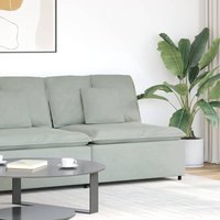 Modulares Sofa Mittelmodul mit Kissen Hellgrau 100 cm - Vidaxl Modulares Sofa Mittelmodul mit Kissen Hellgrau 100 cm - Vidaxl von VIDAXL