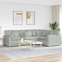 Modulares Sofa mit Kissen Samt Hellgrau - Vidaxl Modulares Sofa mit Kissen Samt Hellgrau - Vidaxl von VIDAXL