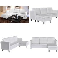 Modulsofa 3-Sitzer Kunstleder Weiß - Ecksofa - Modulsofa - Kunstleder Sofa - Weißes Sofa - Wohnzimmer Möbel - Home & Living Modulsofa 3-Sitzer Kunstleder Weiß - Ecksofa - Modulsofa - Kunstleder Sofa - Weißes Sofa - Wohnzimmer Möbel - Home & Living von VIDAXL