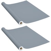 Möbelfolien Selbstklebend 2 Stk. Grau 500x90 cm pvc vidaXL673730 von BONNEVIE