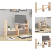 Monitorständer (39-72)x17x43 cm Massivholz Kiefer - Holz Monitorständer - Kiefernholzmöbel - Schreibtisch Organizer - Monitorhalterung von VIDAXL