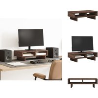 Monitorständer Braun Eichen-Optik 50x27x15 cm Holzwerkstoff - Monitorständer - Monitor Ständer - Monitorerhöhung - Monitorständer Schreibtisch von VIDAXL