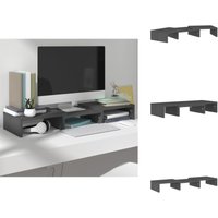 Monitorständer Grau 60x24x10,5 cm Massivholz Kiefer - Monitorständer - Holz Monitorständer - Monitor Erhöhung - Schreibtisch Organizer Monitorständer Grau 60x24x10,5 cm Massivholz Kiefer - Monitorständer - Holz Monitorständer - Monitor Erhöhung - Schreibtisch Organizer von VIDAXL