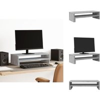 Monitorständer Grau Sonoma 54x22x15 cm Holzwerkstoff - Monitorständer - Monitor Ständer - Monitorerhöhung - Monitorständer Schreibtisch von VIDAXL