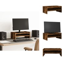 Vidaxl - Monitorständer Räuchereiche 42x24x16 cm Holzwerkstoff - Monitorständer - Monitor Ständer - Monitorerhöhung - Monitorständer Schreibtisch von VIDAXL